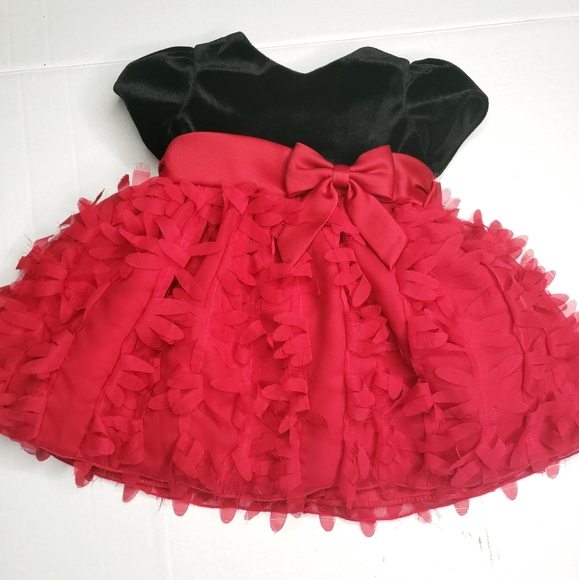 Couture Princess 2 Pc Red and Black Dress Size 12M - Picture 3 of 14